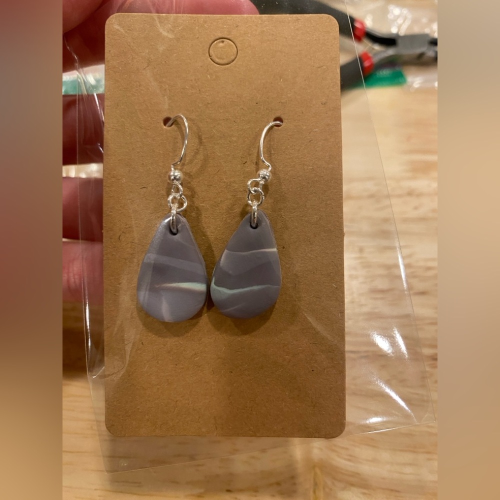 3/$10 Polymer Clay Eardrop shaped Earrings